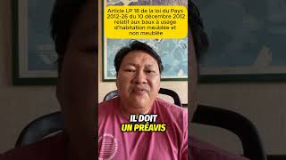 le délai de préavis pour résiliation bail location à usage dhabitation [upl. by Akiehs739]