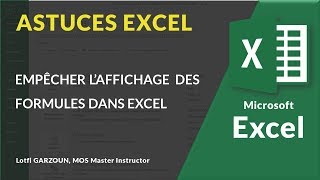 Empêcher laffichage des formules dans Excel [upl. by Gurevich]