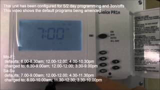 Sangamo Choice PR1n  Programming example [upl. by Ynettirb]