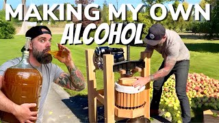 Making My Own Alcohol  How to Turn Apple Juice Into Cider [upl. by Emia]