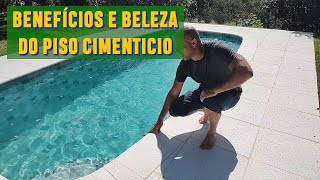 O Benefício e a Beleza do Piso Cimentício na Piscina com Tela Armada [upl. by Notterb328]