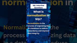 SQL Normalization  SQL Interview Questions  sql databasetips sqlinterviewquestions mssql [upl. by Eelarat]