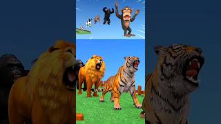 Jump Game with Monkey Tiger Lion Gorilla Bull Cow Horse [upl. by Ella]