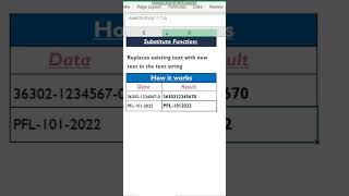 How to use Excel Substitute Function shorts excelshorts shortsfeed excelfunctions thstudies [upl. by Tingley654]