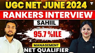 UGC NET June 2024 Management Topper  Sahil  957ile  Toppers Interview with Ashima mam [upl. by Goodspeed]