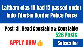 Haduh 526 Laitkam class 10 passed Shaneng na bynta ka post SI Head Constable bad Constablejobs2024 [upl. by Elamaj507]