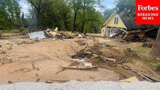 NEW VIDEO Hurricane Helene Leaves Shocking Destruction In Old Fort North Carolina [upl. by Berky]