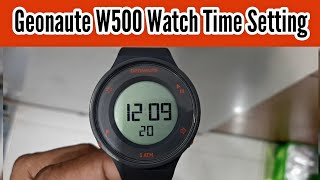 How To Setting Time and Date on a Geonaute W500 Digital Watch  Watch Repair Channel [upl. by Aleunamme]