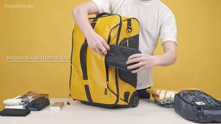 Обзор чемодана Samsonite PARADIVER LIGHT Backpack 51L ENG SUB [upl. by Larson]