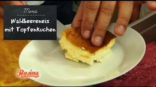 Rosins Restaurants  Rosins Rezept Waldbeereneis mit Topfenkuchen  kabel eins [upl. by Enomahs]