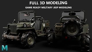 Military Jeep Modeling in Maya 2023 [upl. by Ramal]