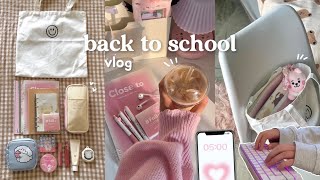 Back to school vlog 🎀📓5am morning routine studying at café organizing pencils lots of coffee [upl. by Cesya]