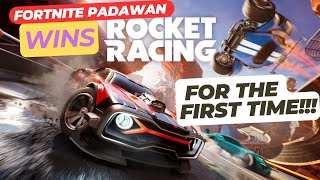 FORTNITE PADAWAN WINS Rocket Racing for the FIRST Time [upl. by Eelarbed]