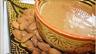 Amlou Recipe Moroccan almond with Argan oil dipاملو  Pâte à tartiner dhuile dargan [upl. by Eilrebma]