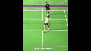 Awesome net deception from Luis Pongratz  badminton skills and trickshots [upl. by Acimat821]