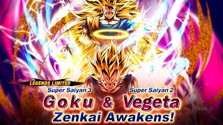 DRAGON BALL LEGENDS quotSuper Saiyan 3 Goku amp Super Saiyan 2 Vegetaquot Zenkai Awakening Trailer [upl. by Moe575]