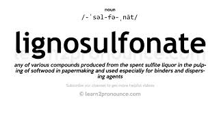 Pronunciation of Lignosulfonate  Definition of Lignosulfonate [upl. by Juxon239]