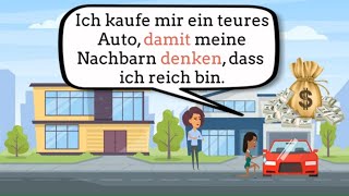 Deutsch lernen B1  Nebensätze  um  zu damit [upl. by Naedan]