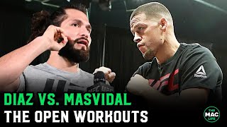 Nate Diaz vs Jorge Masvidal Open Workouts [upl. by Douville]