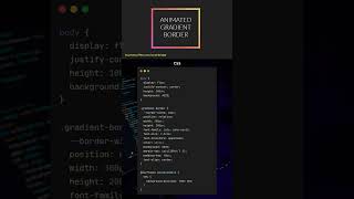 Animated Border Gradient using html and css coding [upl. by Pincas]