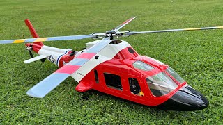 FLISHRC A109 Coast Guard 500 Size Helicopter Scale 6CH GPS with H1 Flight Control RTF BNF Hobby [upl. by Aliekat]