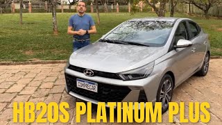 Avaliação Hyundai HB20S Platinum Plus 2023  Versão mais completa do sedan compacto [upl. by Enrobyalc621]