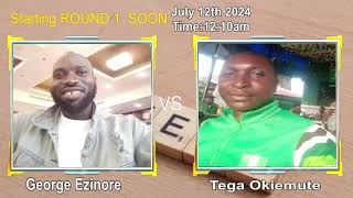 SCRABBLE EVENTS BOUT TEGA OKIEMUTE VS GEORGE EZINORE [upl. by Nassah619]