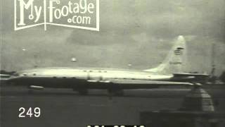 1949 British Bristol Brabazon Aircraft is Inspected and Takes Off [upl. by Rebm]