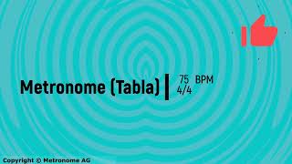 Metronome 75 BPM 44 Tabla [upl. by Saitam419]