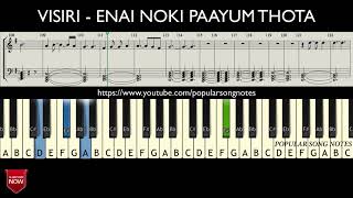 VISIRI  ENAI NOKI PAAYUM THOTA  HOW TO PLAY  MUSIC NOTES [upl. by Raskind]