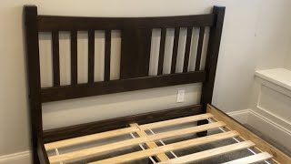 Grain Wood Furniture Shaker Queen Slat Platform Bed Assembly Instructions Step By Step Guide [upl. by Ilise]