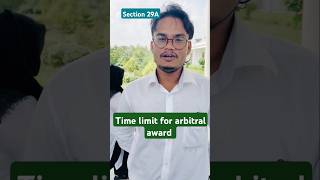 Time limit for arbitral award ADR 1996  section 29A arbitration arbitrationagreement shortvideo [upl. by Tristan]