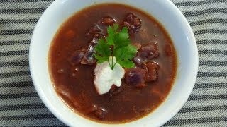 Ukrainian Red Borscht Soup Recipe  Красный Борщ [upl. by Noda51]