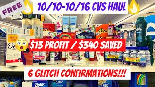 🔥CVS HAUL 10101016 13 PROFIT 6 GLITCHES CVS Couponing This Week amp CVS Deals 1010🤑 [upl. by Farnsworth]