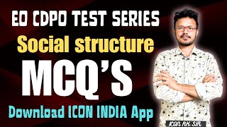 సామాజిక నిర్మితి  EO CDPO Test Explanation  ICON RK Sir  Icon India [upl. by Naujed759]