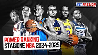 STAGIONE NBA 20242025 POWER RANKING [upl. by Alfonse433]