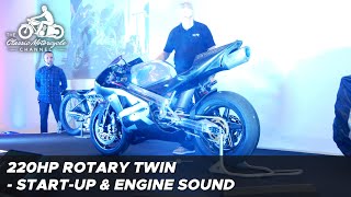 Crighton CR700W  220hp twin rotary engine motorcycle startup [upl. by Hainahpez]