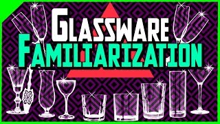 Glassware Familiarization  Bartending School [upl. by Jobe323]