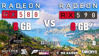 RX 590 vs RX 580 Test in 8 Games [upl. by Aneehsit844]