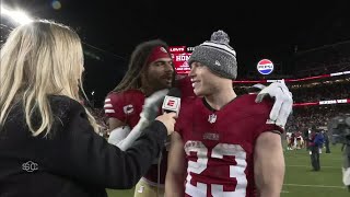 Christian McCaffrey after beating the Packers Its time to get back to work  NFL on ESPN [upl. by Yenar]