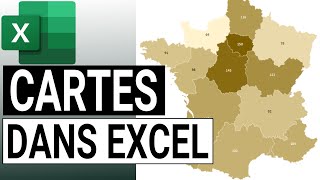 Créer une carte géographique par pays régions départements dans Excel [upl. by Otilopih617]