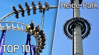 HeidePark Top 10 Fahrgeschäfte [upl. by Burkitt963]