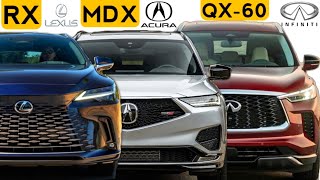 Best seller battle Lexus RX 2024 vs Acura MDX vs infiniti QX60 2023 review 🤔 hybrid [upl. by Laney180]