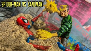 SpiderMan vs Sandman SpiderMan Stop Motion [upl. by Korman]