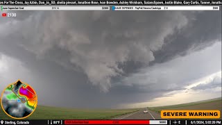 Beautiful Supercell Near Sterling CO 6124  Live Storm Chase Archive [upl. by Nobell]