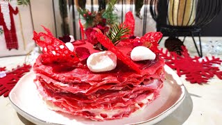 Tort de clătitepancake cake блинный тортRedVelvet [upl. by Sapphire]