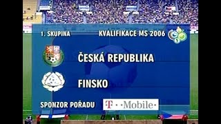 Fotbal Česká republika  Finsko  43  2632005 kvalifikace MS 2006  FULL MATCH [upl. by Eeb]