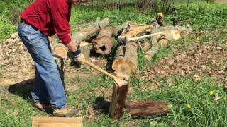 Hand Splitting Granite Fieldstone [upl. by Melissa]