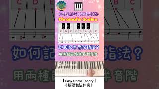 【Easy Chord Theory】《基礎和弦伴奏練習》23半音階手指位Chromatic Scales如何練習半音階盼望愛司琴訓練簡譜教學 [upl. by Sihon314]