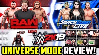 WWE 2K19 Universe Mode REVIEW NEW FEATURES [upl. by Festatus]